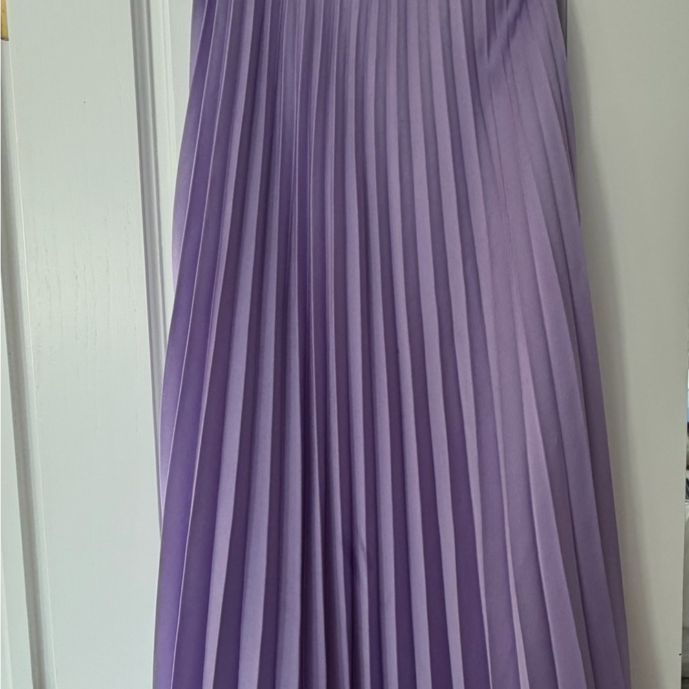 Zara Lavender A-Line Pleated Skirt